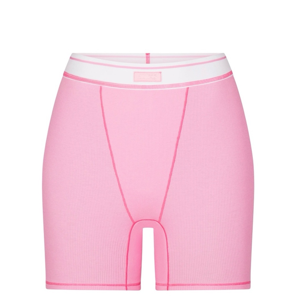 SKIMS Cotton Rib Boxer - Bubblegum Multi